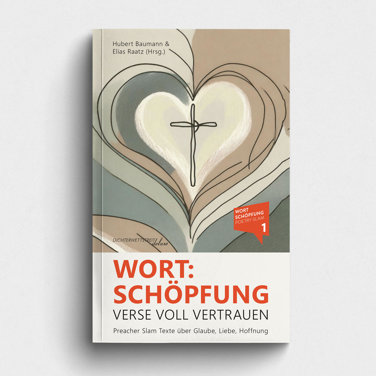 Buch WortSchöpfung - Verse voll Vertrauen - Preacher-Slam Texte über Glaube, Liebe, Hoffnung. Abbildung Buchcover.